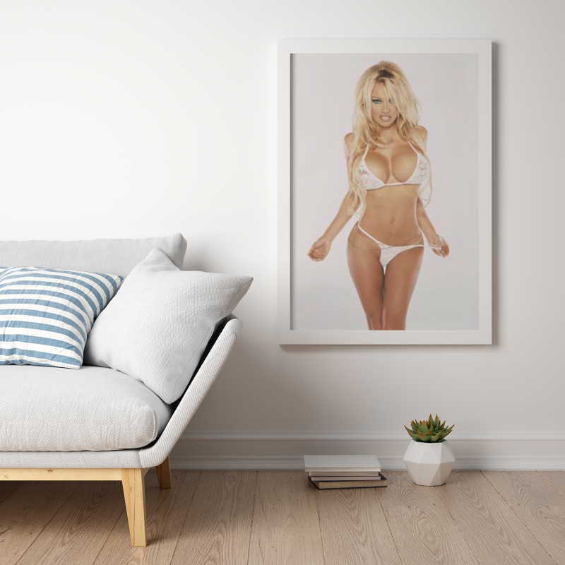 Pamela Anderson Wooden Framed Poster